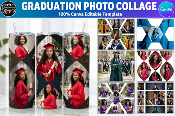 Download 30 Graduation Photo Collage CanvaTumbler - Canva Collection