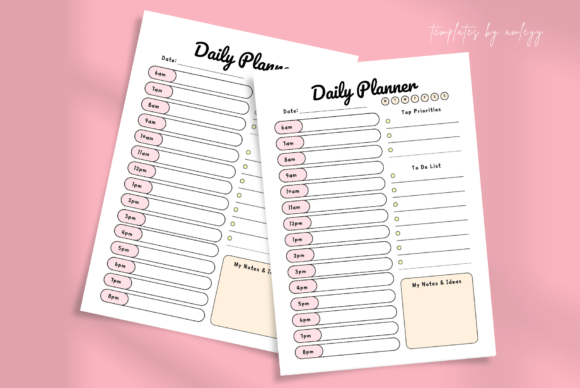 Download Pastel Aesthetic Daily Planner Canva - Canva Collection