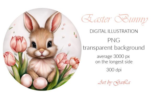 Download The Cutest Easter Bunny in a Circle - Premium Resources