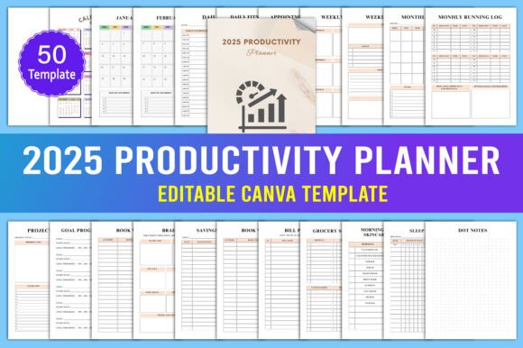 Download 2025 Productivity Planner Canva - Canva Collection